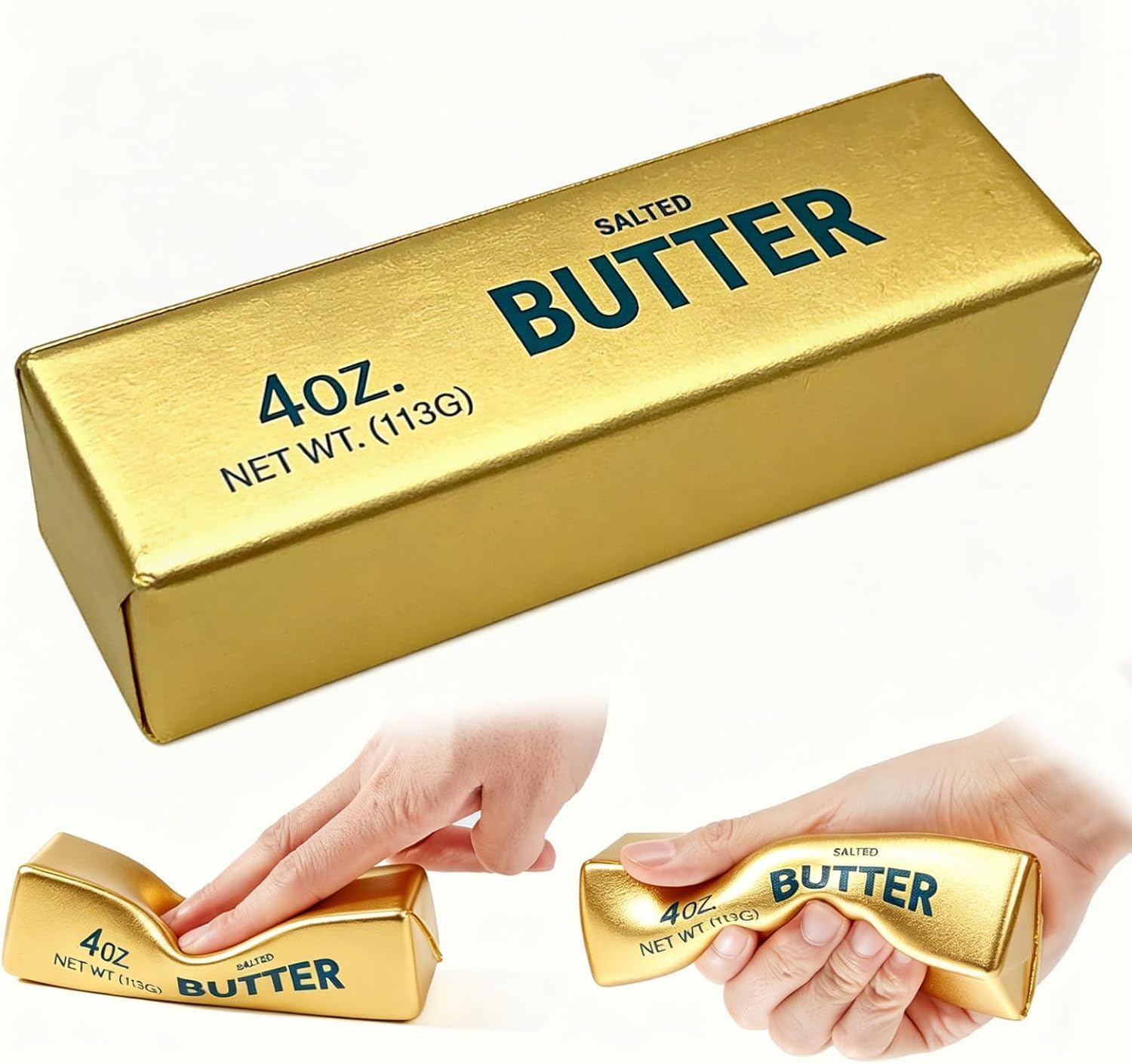 Butter Squishy, Taba Squishy, Dumpling Squishy Sensory Tool, Anxiety Management for Office Workers and Students, Golden Oil Stick Desk Decoration-image-16
