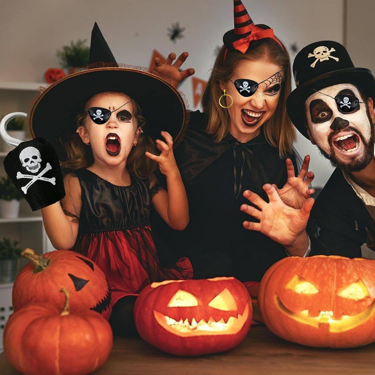 MEDOJO Pirate Costume Outfit Accessories Set for Men Women Pirate Costume Kit - Image 4