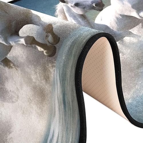 Miniatura 5 de YETTASBIN Alfombra de pasillo de caballo, antideslizante, grande, antifatiga, para cocina, baño, sala de estar, entrada, decoración de oficina en