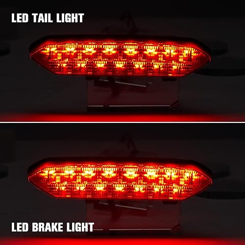 Miniatura 4 de A & UTV PRO Luz trasera LED para Yamaha Raptor 700R 700 YFZ450R Accesorios 2008-2020, luz de freno trasera ahumada 3 luz para Yamaha Raptor YFZ 450X