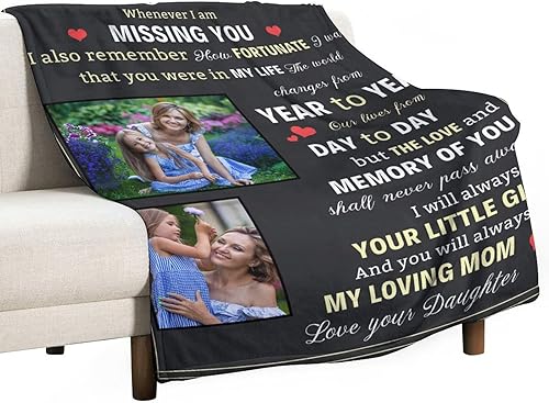 Miniatura 5 de Personalized Photo Collages on Blankets Custom Soft Throw Blanket with Picture Custmized Mom Dad Wife Husband Gift Blanket with Name for Mother