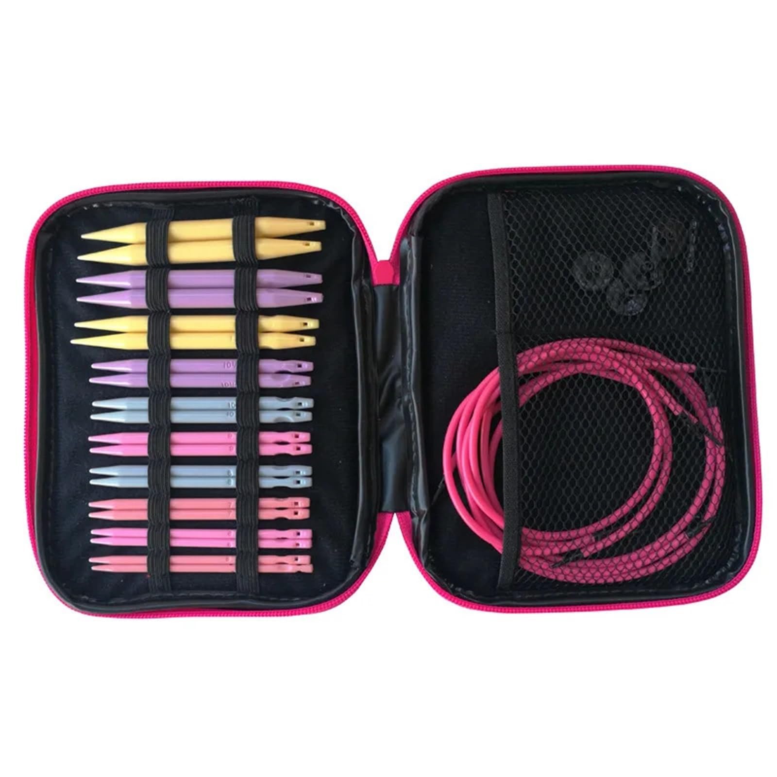 Knitting Needles Plastic Removable Knitting Needles Set Interchangeable Circular Crochet Hooks Weaving Yarn Craft Sewing Tools