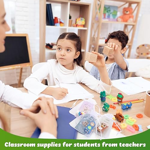 Miniatura 6 de Fulmoon Mini sacapuntas inspiradores para estudiantes, sacapuntas de animales de dibujos animados, tarjetas inspiradoras de juego de palabras,