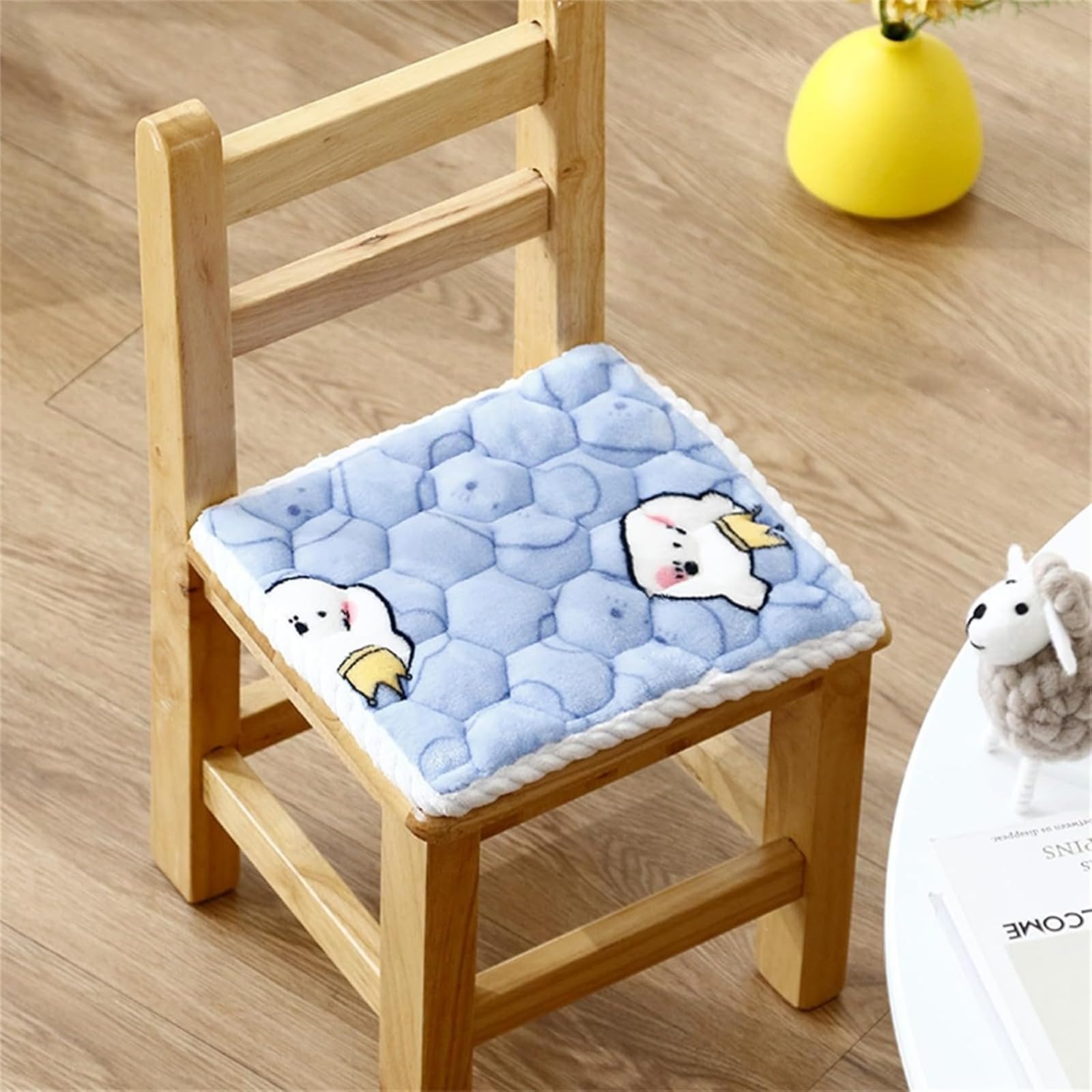 Morkite Round Chair Cushion, Seat Cushion, Children's Seat Cushion, Soft Comfortable Non-Slip Chair Cushion with Ties, for Outdoor & Indoor Garden Chair