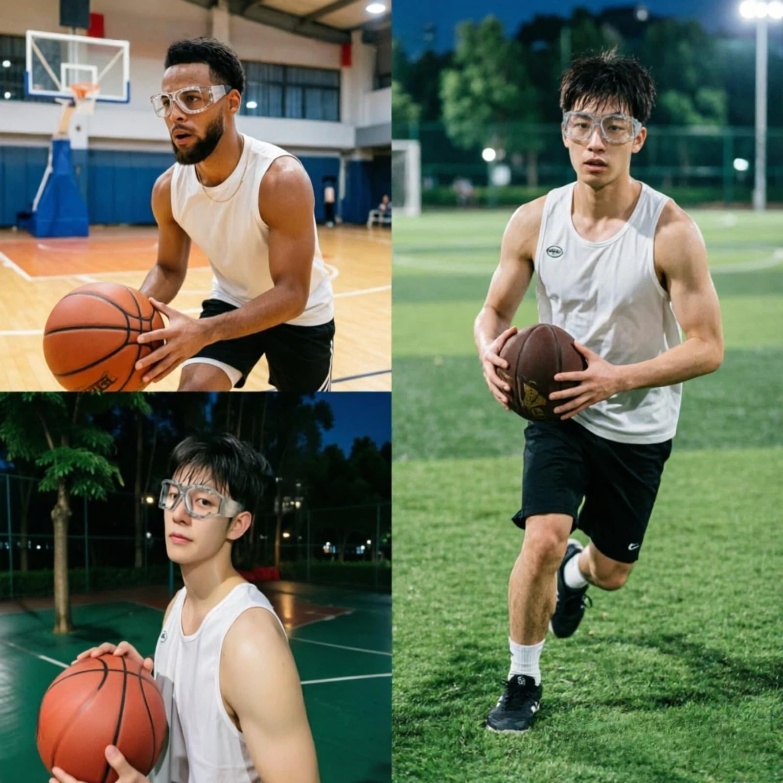 Optische Sportbrille, Dioptrien: -0,5-8,0, Fußball, Volleyball, Hockey, Sportbrille für draußen, Schutzbrille, Basketball, Laufen, Radfahren,verstellbares Gummiband