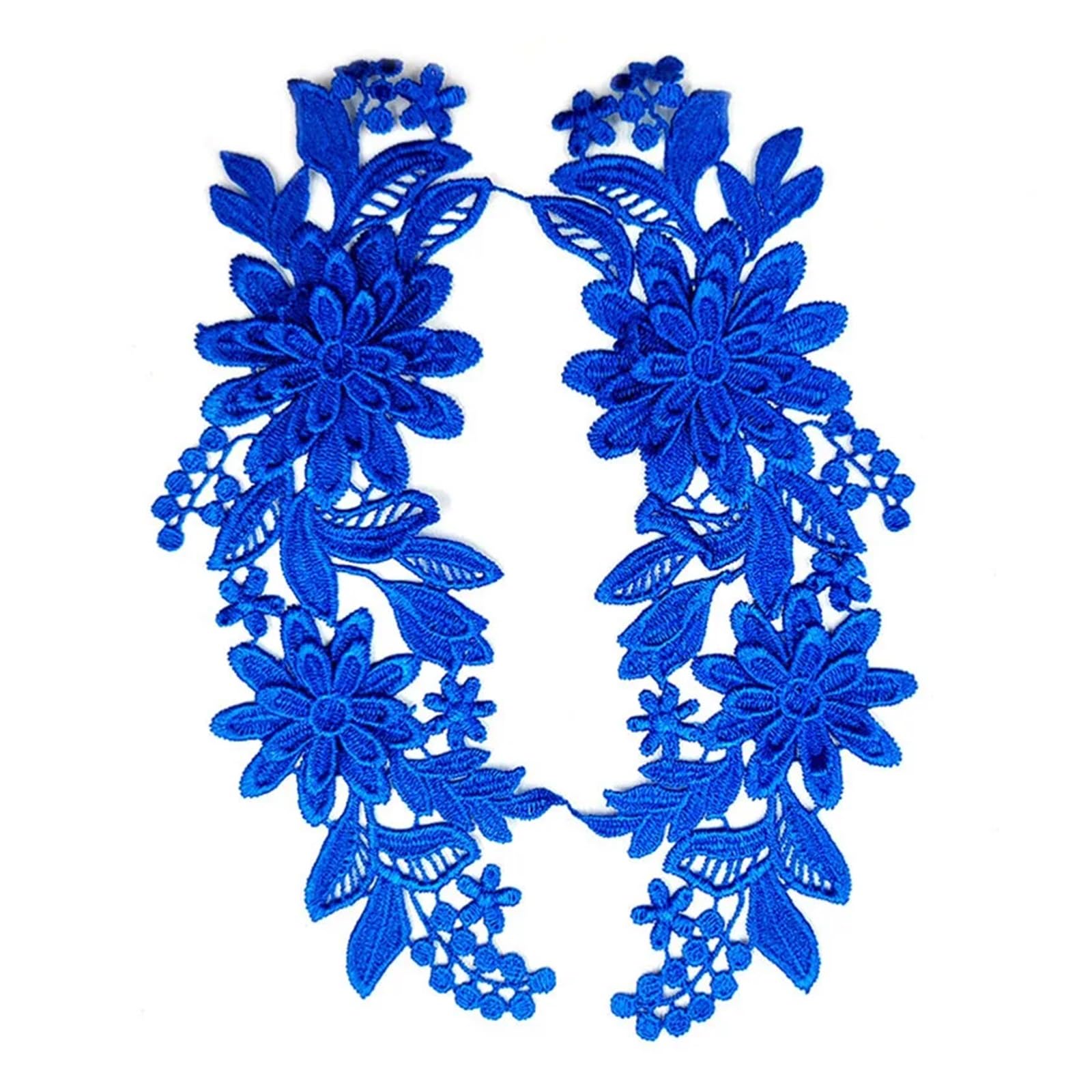 aplikacja koronkowa， Haftowana aplikacja koronkowa 3D do dekoracji sukni ślubnej DIY akcesoria do szycia odzieży(Blue)