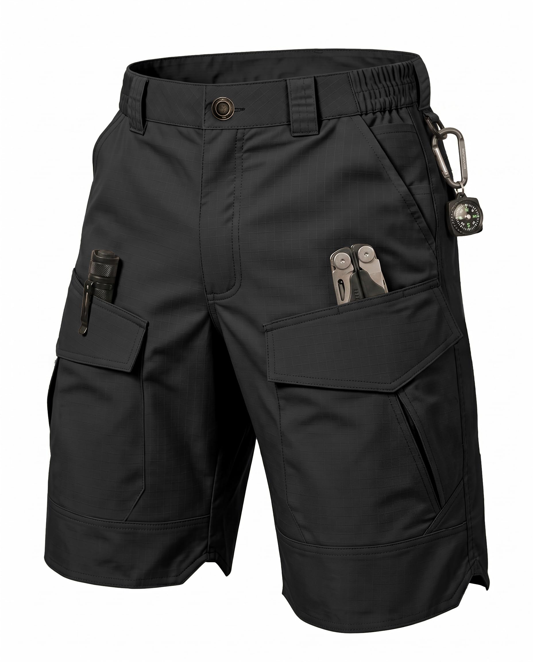 Photo 1 of Tooprvix Men's Tactical Ripstop Cargo Shorts