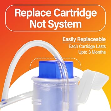 Self Cleaning Toilet System - Automatic Toilet Bowl Cleaner with Starter Cartridge, Lasts Up 3 Months Continuous Cleaning - Refillable Toilet Bowl Cleaner for Stains, Rings, and Odor