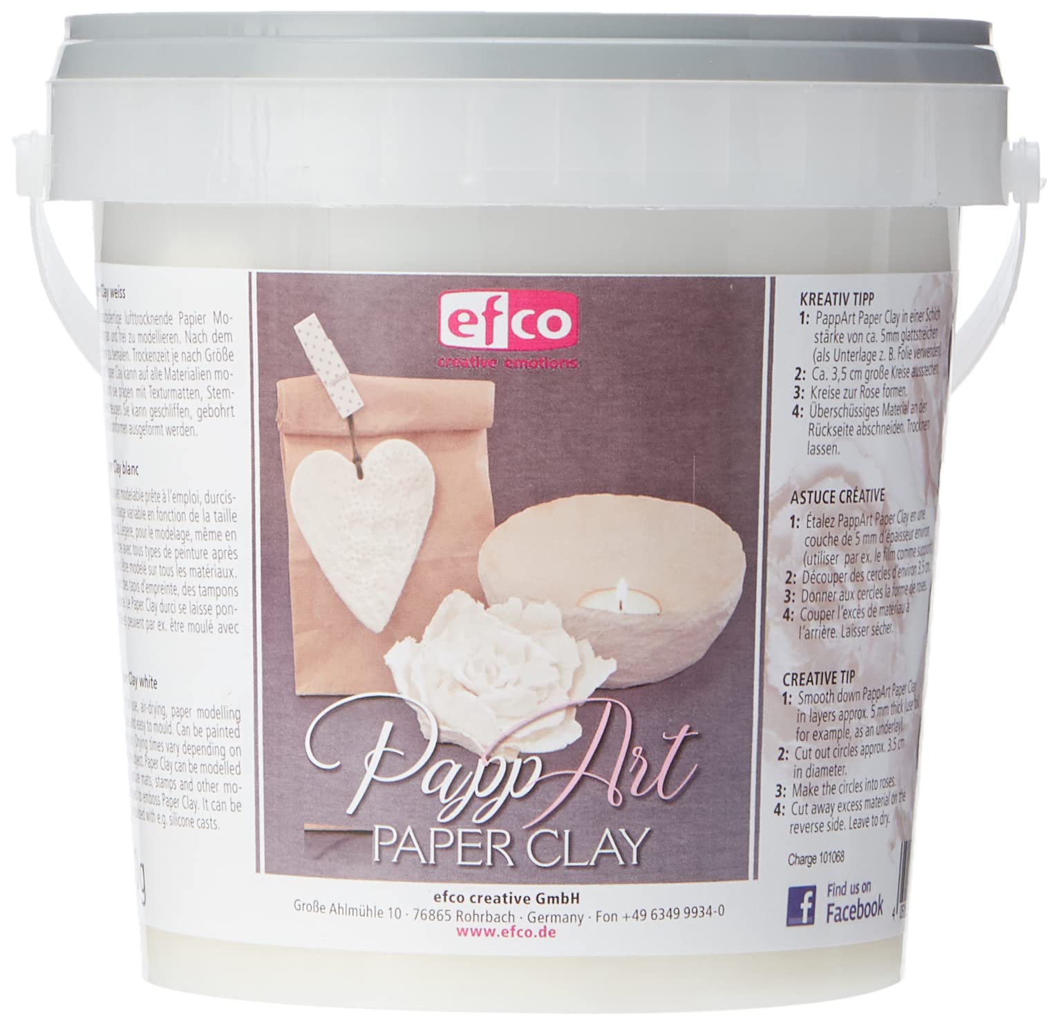 EFCO 1922809 Paper Clay, White, 900gm