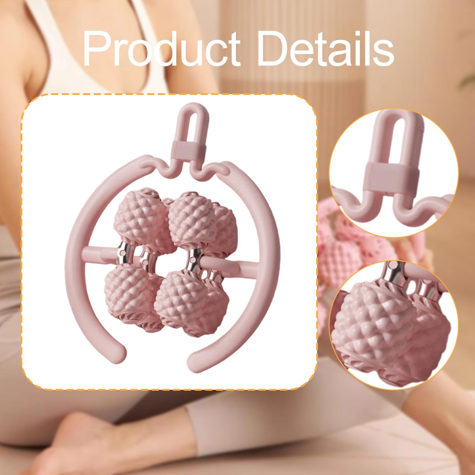 Harilla Rodillo de Masaje de piernas, Herramienta de Masaje para Cuello, pantorrillas, muñecas, antebrazos, Rodillo Muscular, Abrazadera Circular para