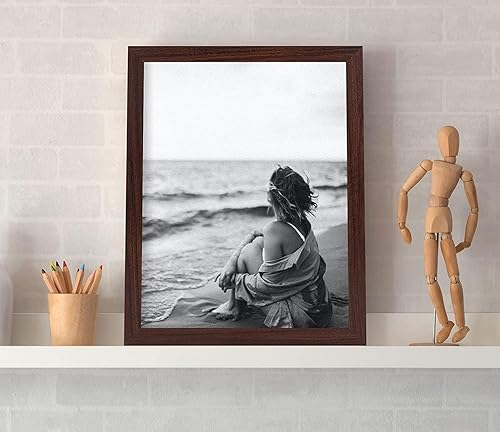 Vista 204 de Frametory, Portarretratos negro de 16 x 20 pulgadas, para fotos de 11 x 14 pulgadas con paspartú, molduras anchas (16 x 20 pulgadas, negro)