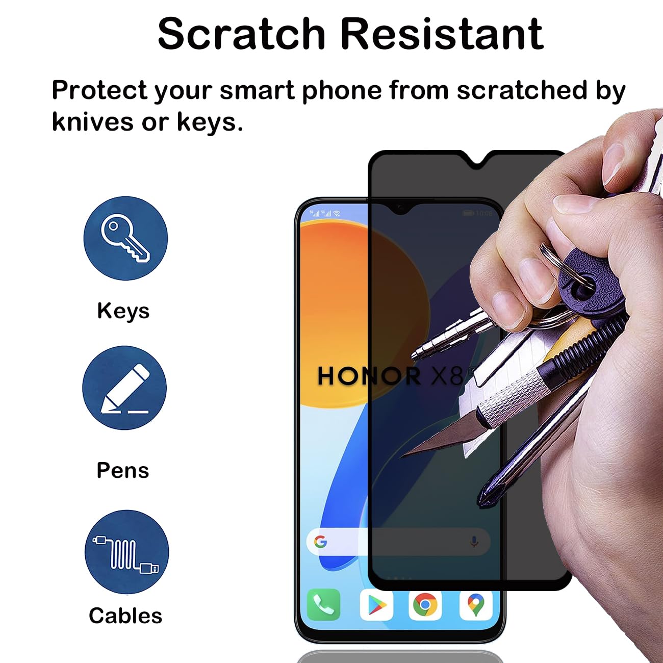 2 Pellicole In Vetro Temperato Per Huawei Honor X8, Trasparenti, 9H, Antibolle, Con Kit Di Applicazione