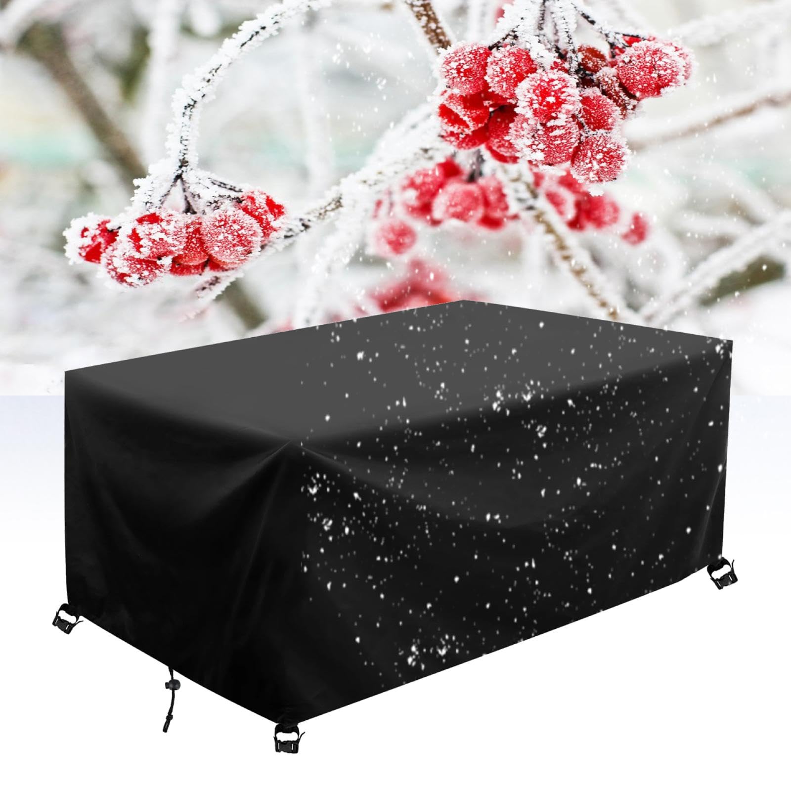 Juego de funda impermeable para barra de exterior, 140 x 110 x 90 cm, funda protectora para patio, juego de bar giratorio, juego de bistró para mesa de bar y sillas.