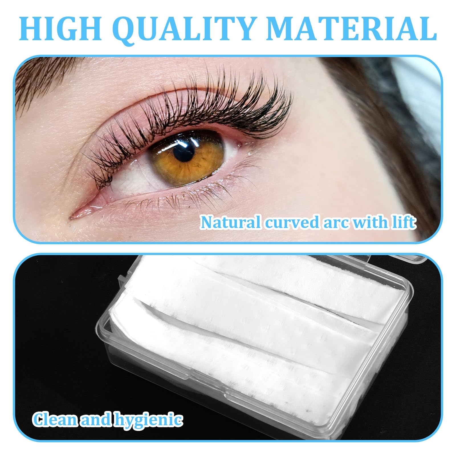 300PCS Eyelash Lifting Kit, Professional Brow Lamination Kit, Salon Quality Eyelash Perming Supplies, Gentle Adhesive Eye Cover Films for Home Use and Beauty Professionals 1