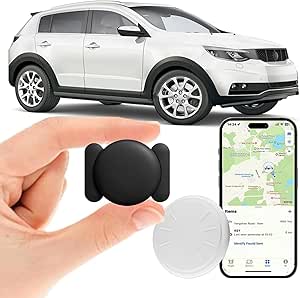 2 Pack GPS Tracker And 2 Keychains For Vehicles Work With Find My (iOS Only) Real Time Hidden Mini Car Locator Tracking Global Coverage Device No Monthly Fee Or Subscription No