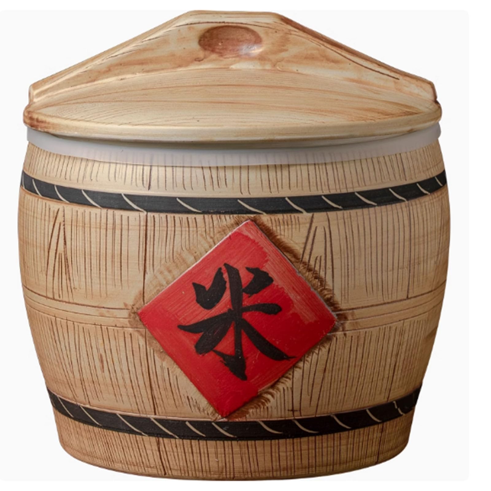 Ixtregzjkm A Coffee Jar, Flour Bucket, Grain Dispenser, Rice Storage Container, Ceramic Irtight Jar, Ceramic Rice Dispenser With Lid, Irtight Ceramic Rice Bin, Irtight Storage Container For Pantry 15Kg
