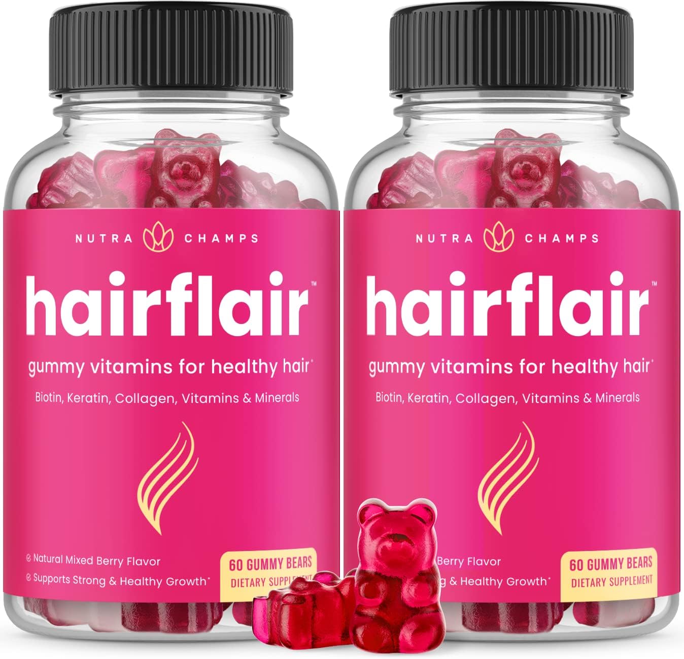 Buy Hair Skin & Nails Gummies with Biotin Premium Hair Growth