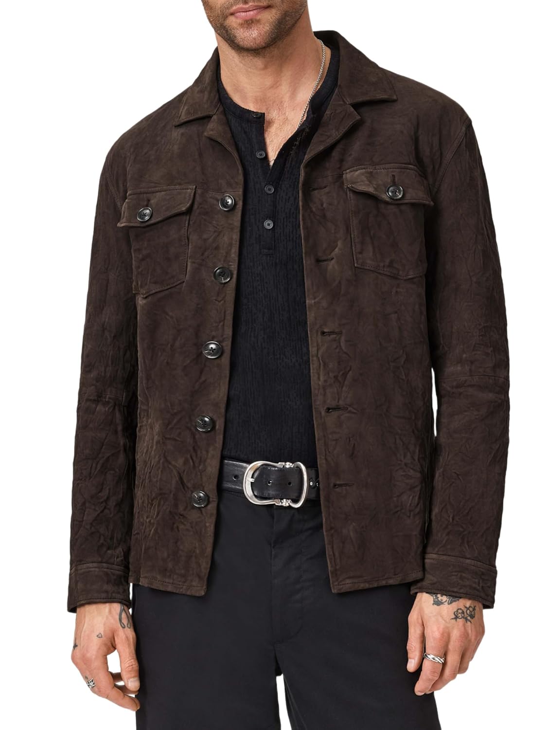 John Varvatos Mens Jesse Shirt Jacket