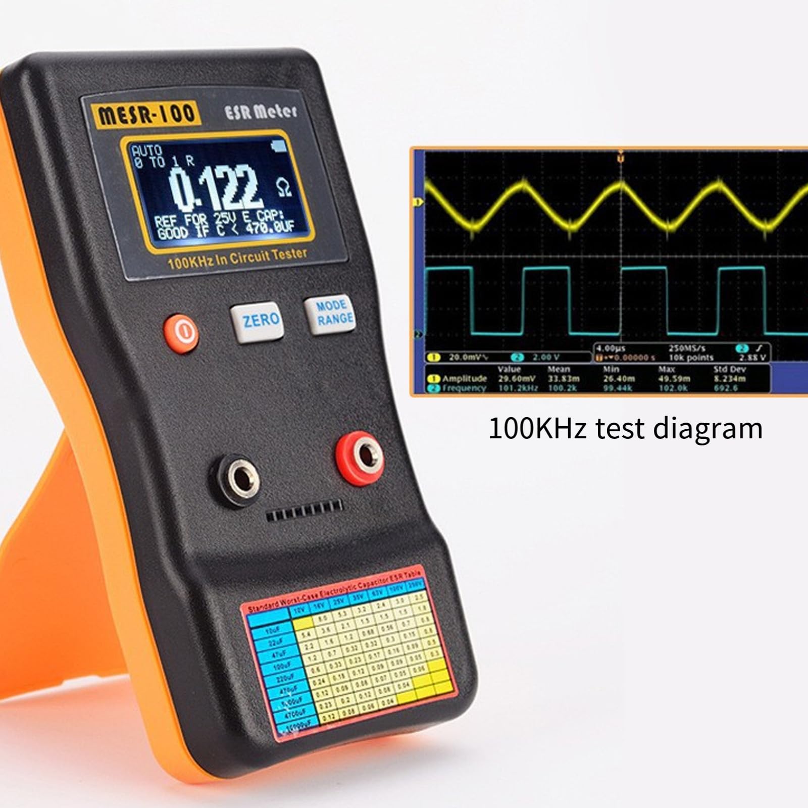 Comando Misuratore sedimentazione del condensatore Dispositivo a basso potenziale nel circuito con tabella riferimento pubblicata per strumento analitico elettronico Tester del