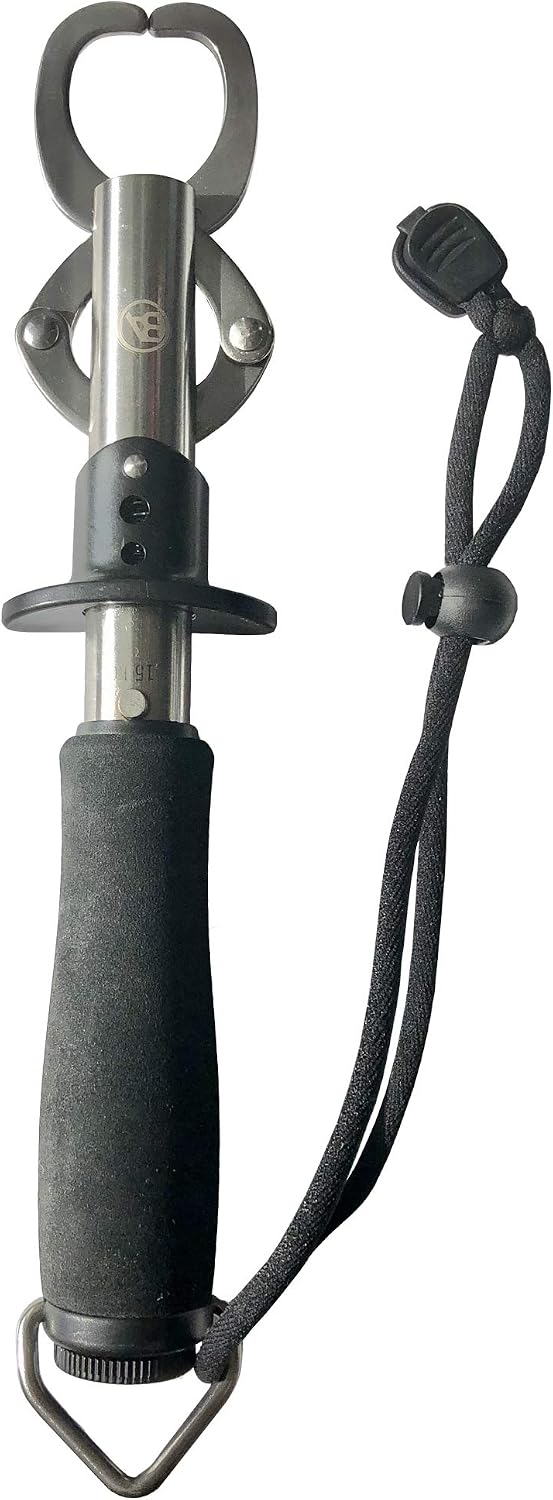 Black Anchor Fishing Accessory Kit | 6.7" Aluminum Plier, Stainless Lip Gripper, Buff Face Shield, Wire Cutter, Split Ring Braid Scissor, Microfiber Towel