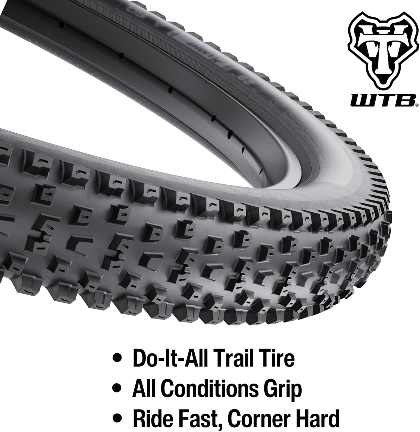 WTB Peacekeeper Mountain Bike Tire (29" x 2.4”) - Tubeless Folding - Trail & Enduro (SG/SG2 Puncture Protection, High Grip/Fast Rolling, Black/Tan)