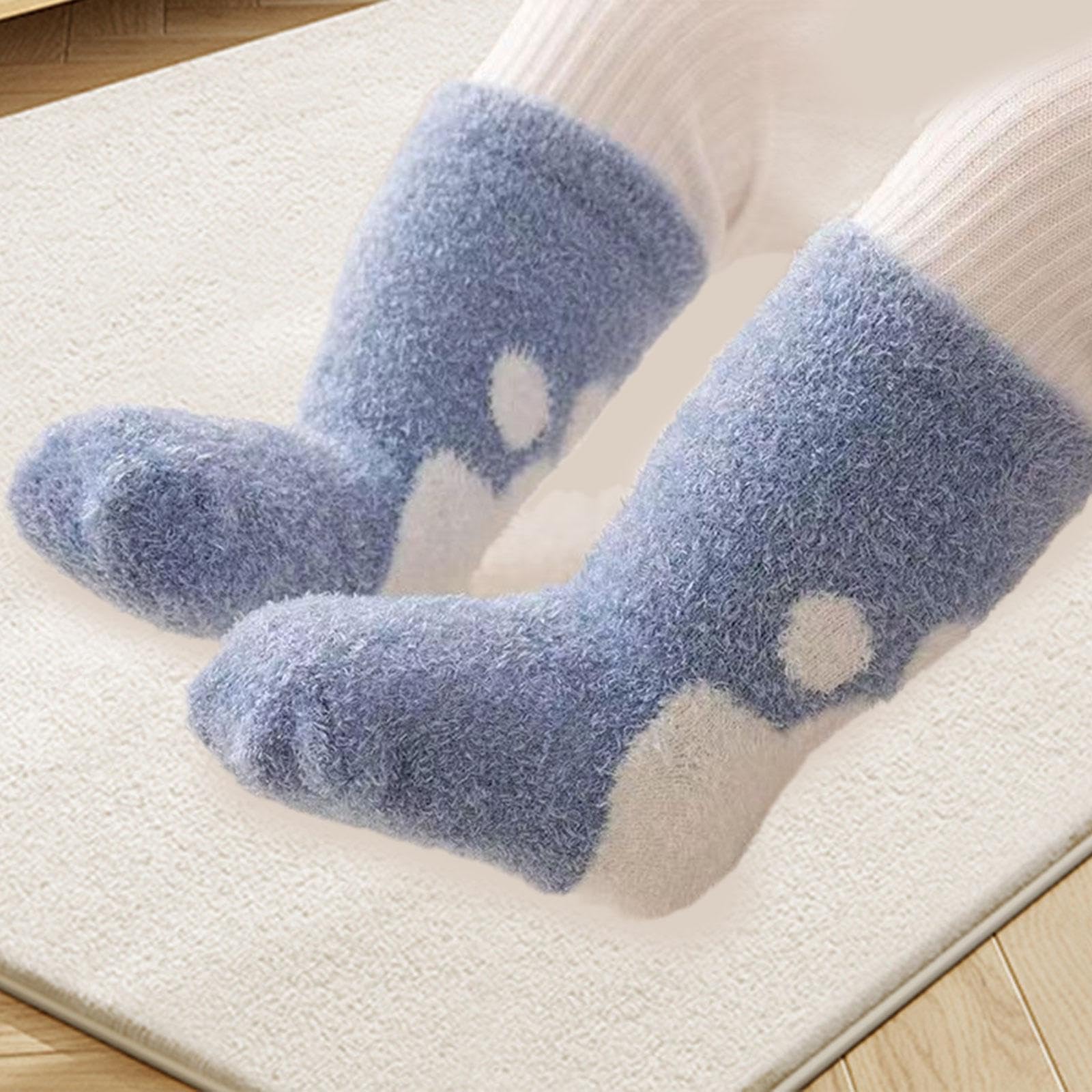 Plush Socks Pattern Warm Baby Socks for Boys Girls Baby Outdoor Children Indoor