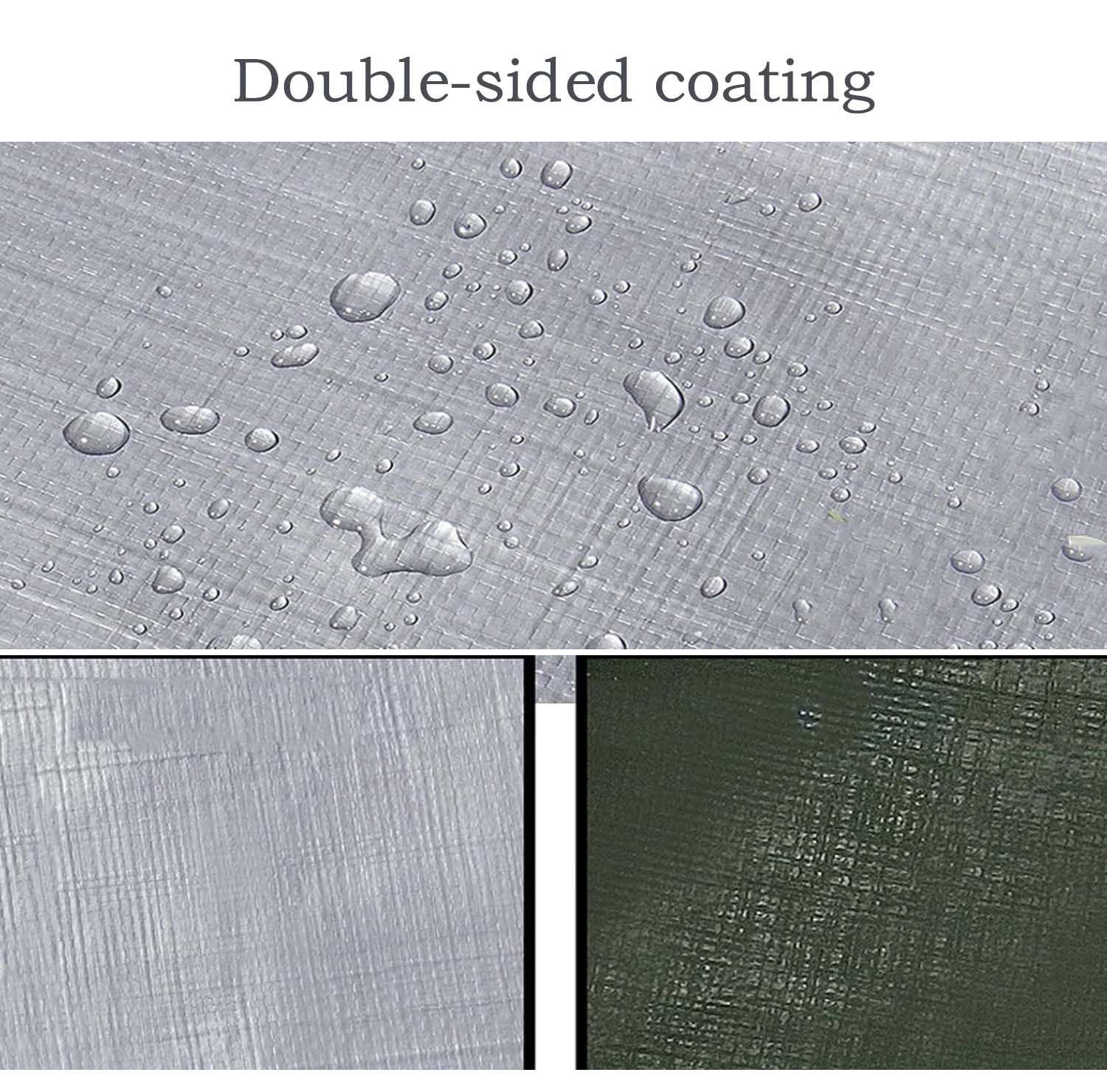Lona impermeable para campamento de 4 x 13/13 x 40 pies, lona resistente al desgarro con ojales, ideal para lluvia, sol, techos, toldos, patios y protección de leña