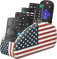 Vista 1 de Fanousy TV Remote Control Holder for Table with 5 Compartments, PU Leather Remote Caddy Remote Storage, Remote Organizer for Nightstand Bedside Desk