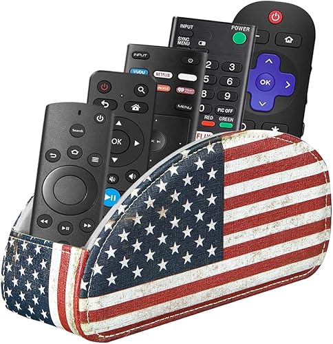 Organizador de control remoto para mesa, soporte remoto de TV, caja de almacenamiento remoto de cuero, organizador de escritorio para bolígrafo,