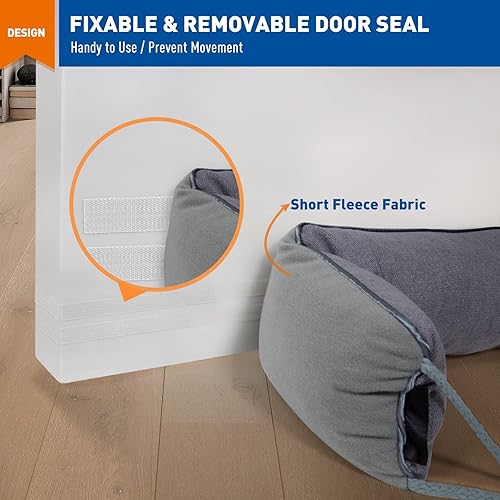 Miniatura 4 de MAGZO - Tapón de ruido para puerta bloqueador de corrientes de aire, reductor de ruido, tapón de aire resistente para la parte inferior de la