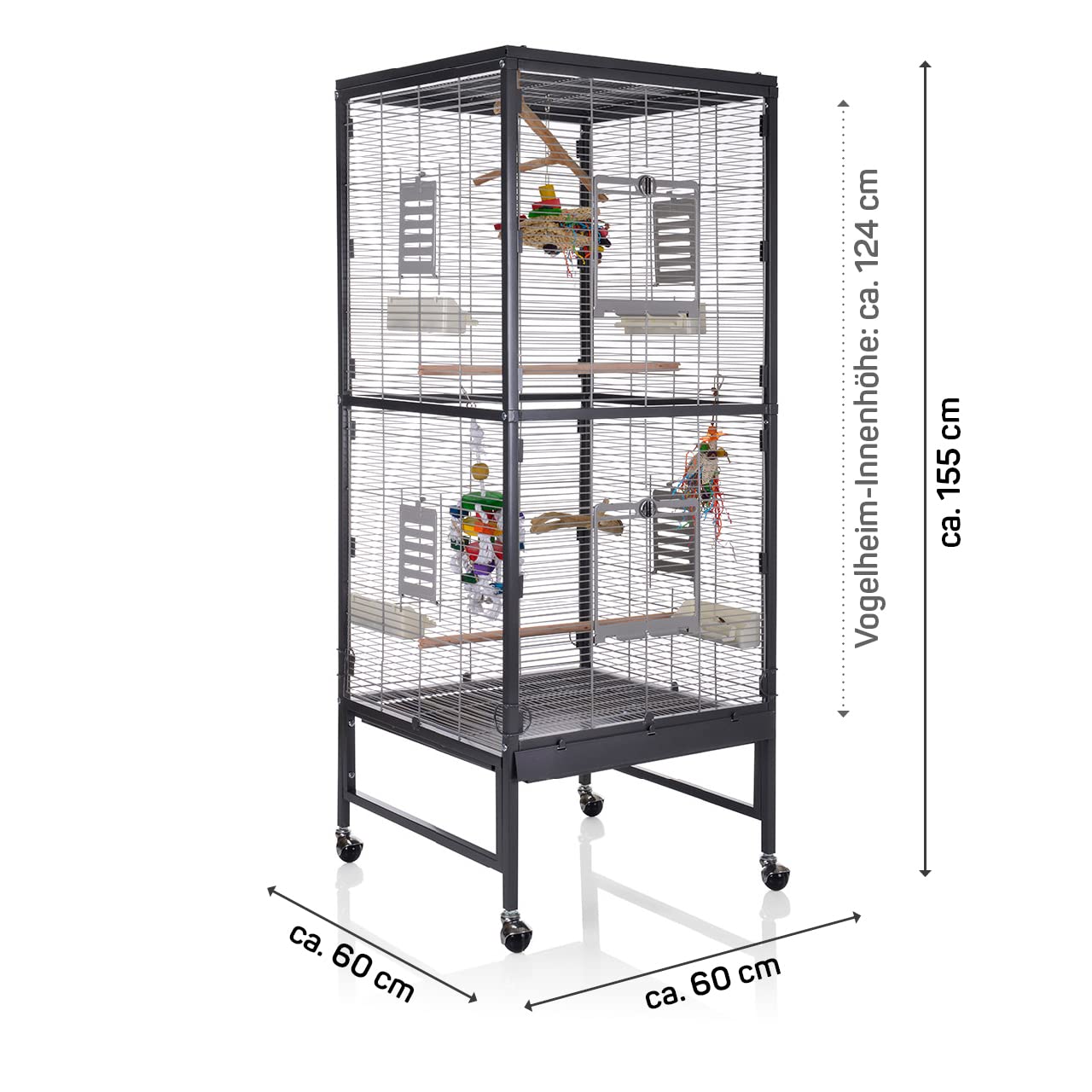 Montana Cages | Vogelvoliere Voliere Vogelkäfig Vogelhaus Käfig Casa 60 - für den Wellensittich, Nymphensittich die Wellensittichvoliere