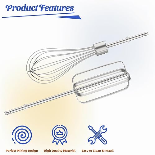 Miniatura 2 de Hamilton Beach - Batidores de repuesto para batidoras de mano, compatibles con mezcladores 62682RZ, 62692, 64699, 62695V