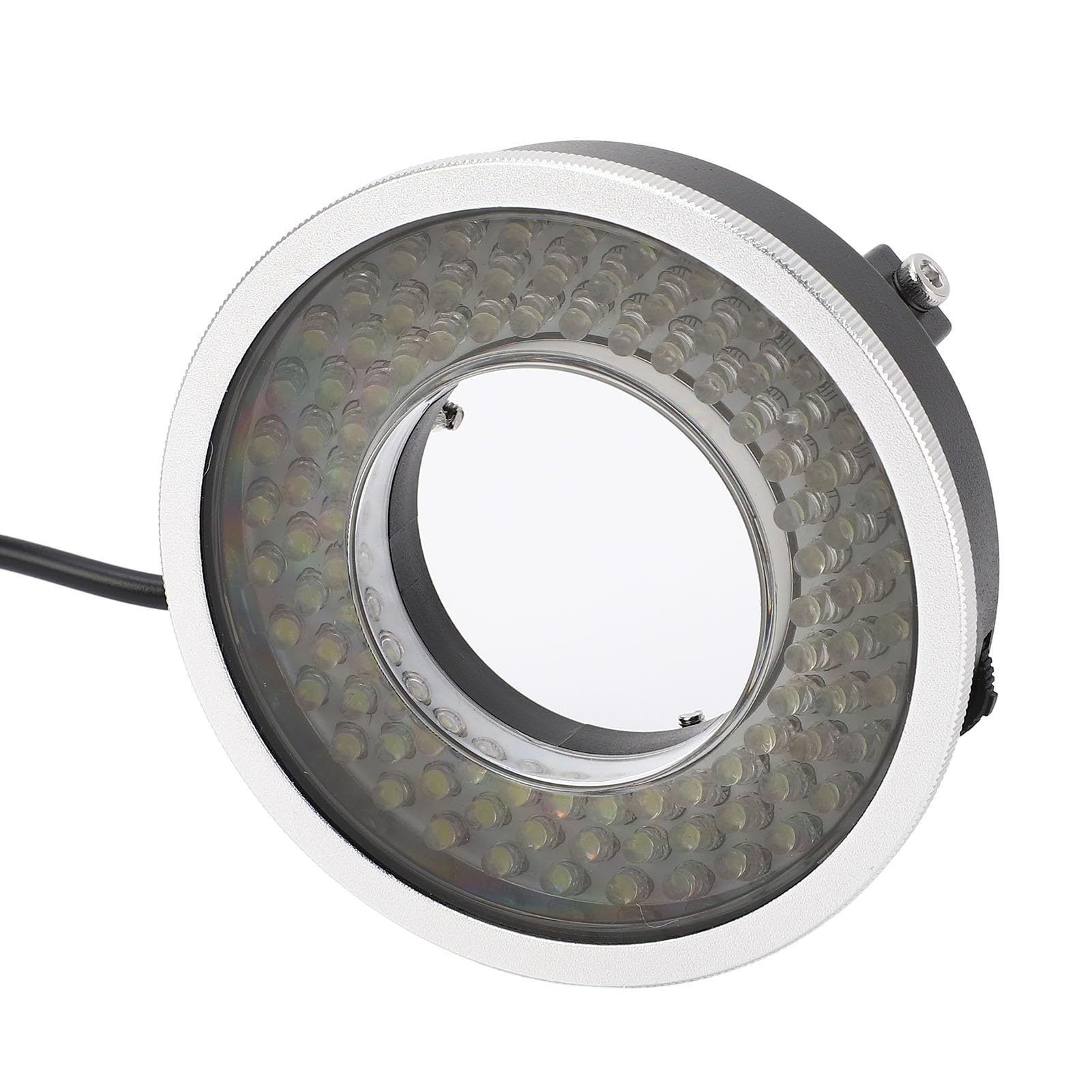 Microscopio Fuente de Luz Polarizada Luz Circular LED óptico de Metal 96 Cuentas Apertura Giratoria Visualización Clara para Inspección de Cámara Estéreo Trinocular Binocular Monocular