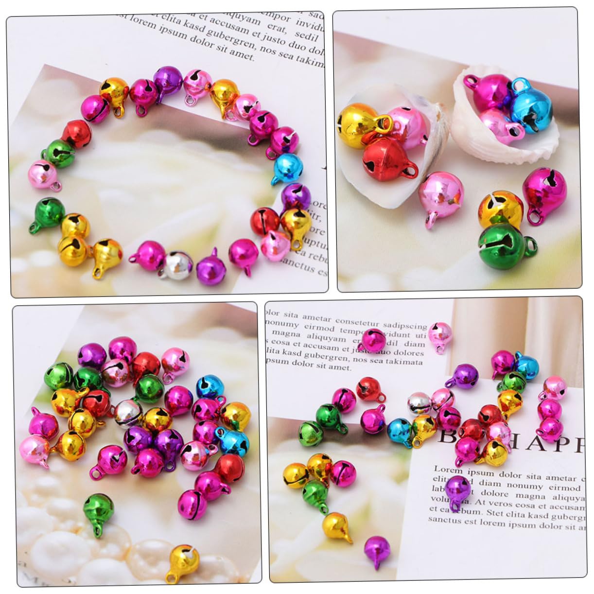 Alipis 450pezzi Campanellini Colorati Ottone Per Decorazioni Natalizie Piccole Campane Jingle Bells Per e Feste Natale