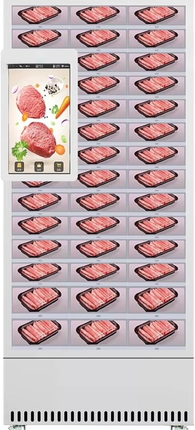 24/7 Self-Service Vending Machine with Cooling System, Smart Temp Control for Food, Drinks & Snacks, Ideal for Commercial Spaces, Convenience Stores & Shopping Areas