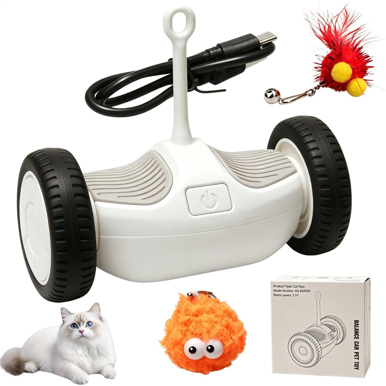 Jouet interactif automatique pour chat avec capteur d'évitement - Souris électrique rechargeable