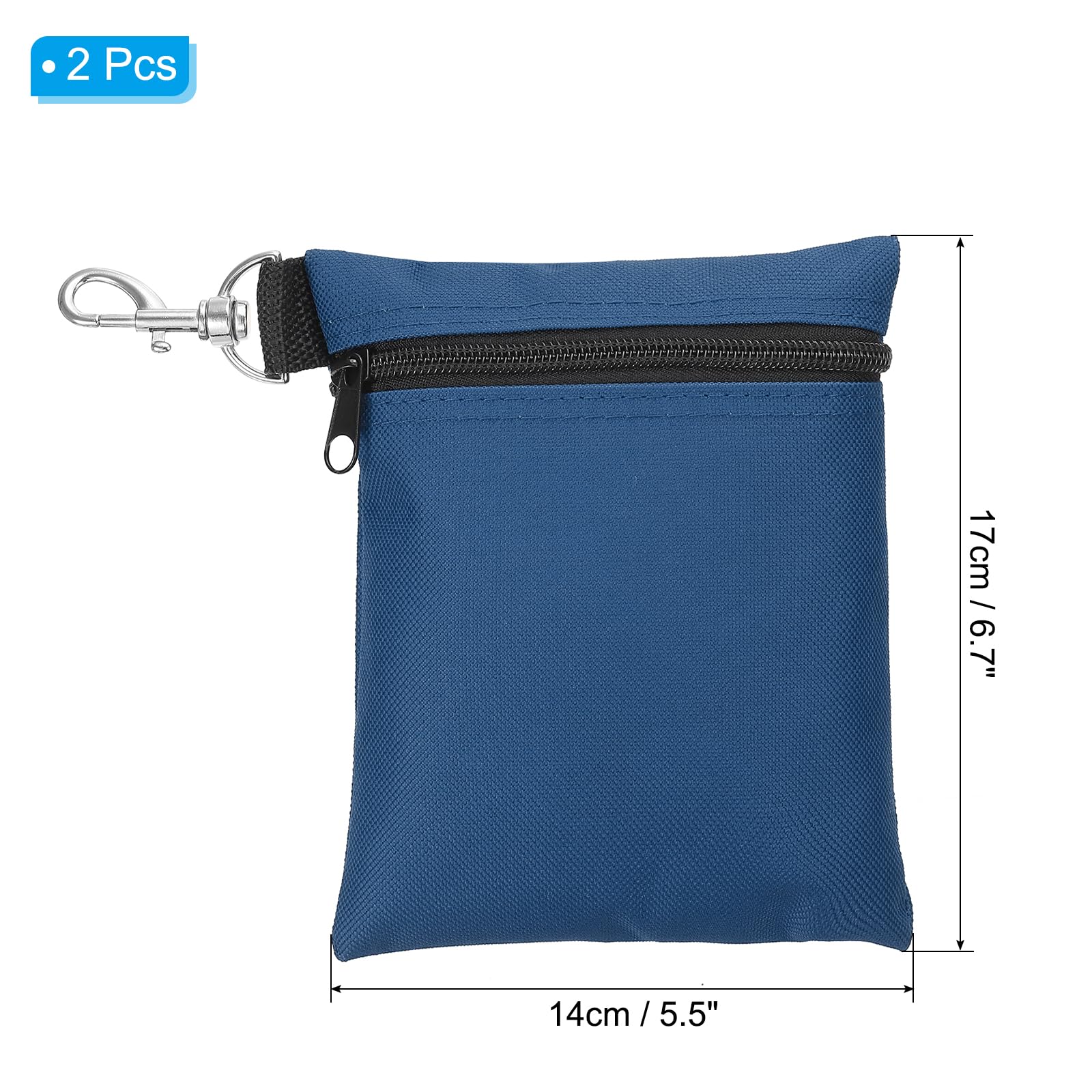 PATIKIL Zipper Golf Tee Pouch 6.7 x 5.5 Inch - Image 2