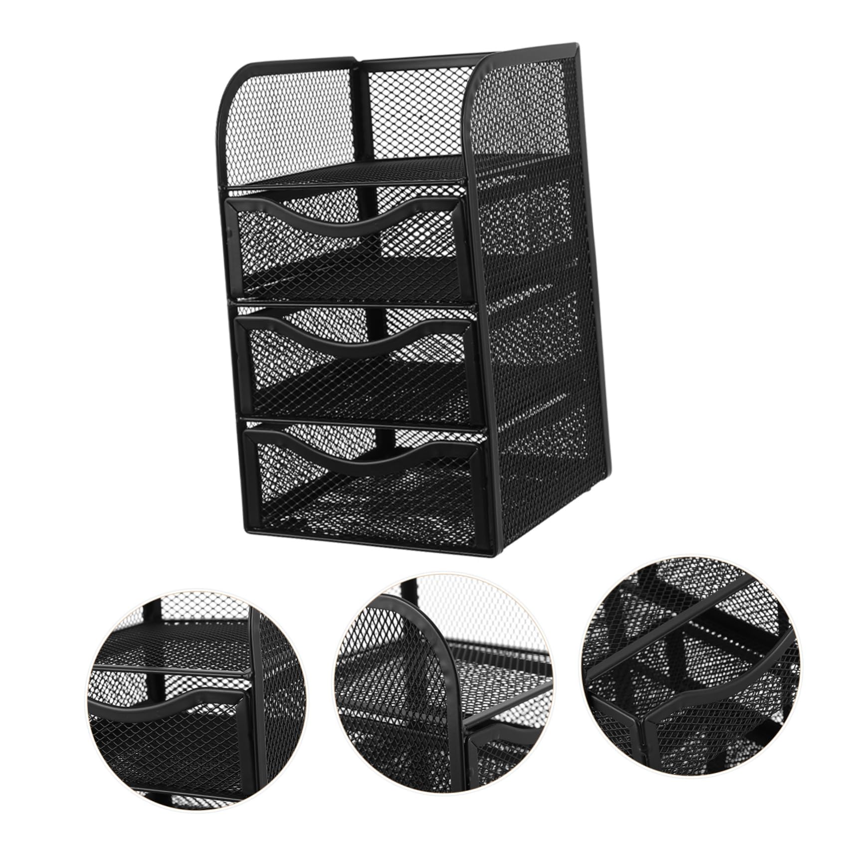 Scatola Portapenne da Scrivania Contenitore per Ufficio Multifunzione Scatola Portaoggetti in Stile Cassetto per Telefono Penne Matite Gomme Cuffie Posate Ecc