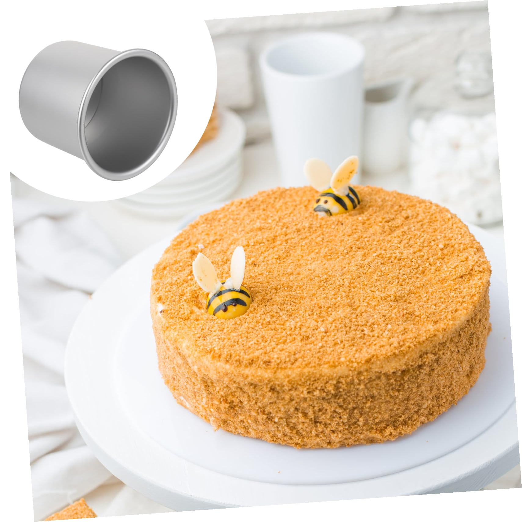 IMIKEYA 3pièces Moule à Gâteau Chiffon Élevé Moule à Pâtisserie Réutilisable Pour Gâteaux Cheesecakes Et Desserts Pratique Pour Boulangers Et Amateurs