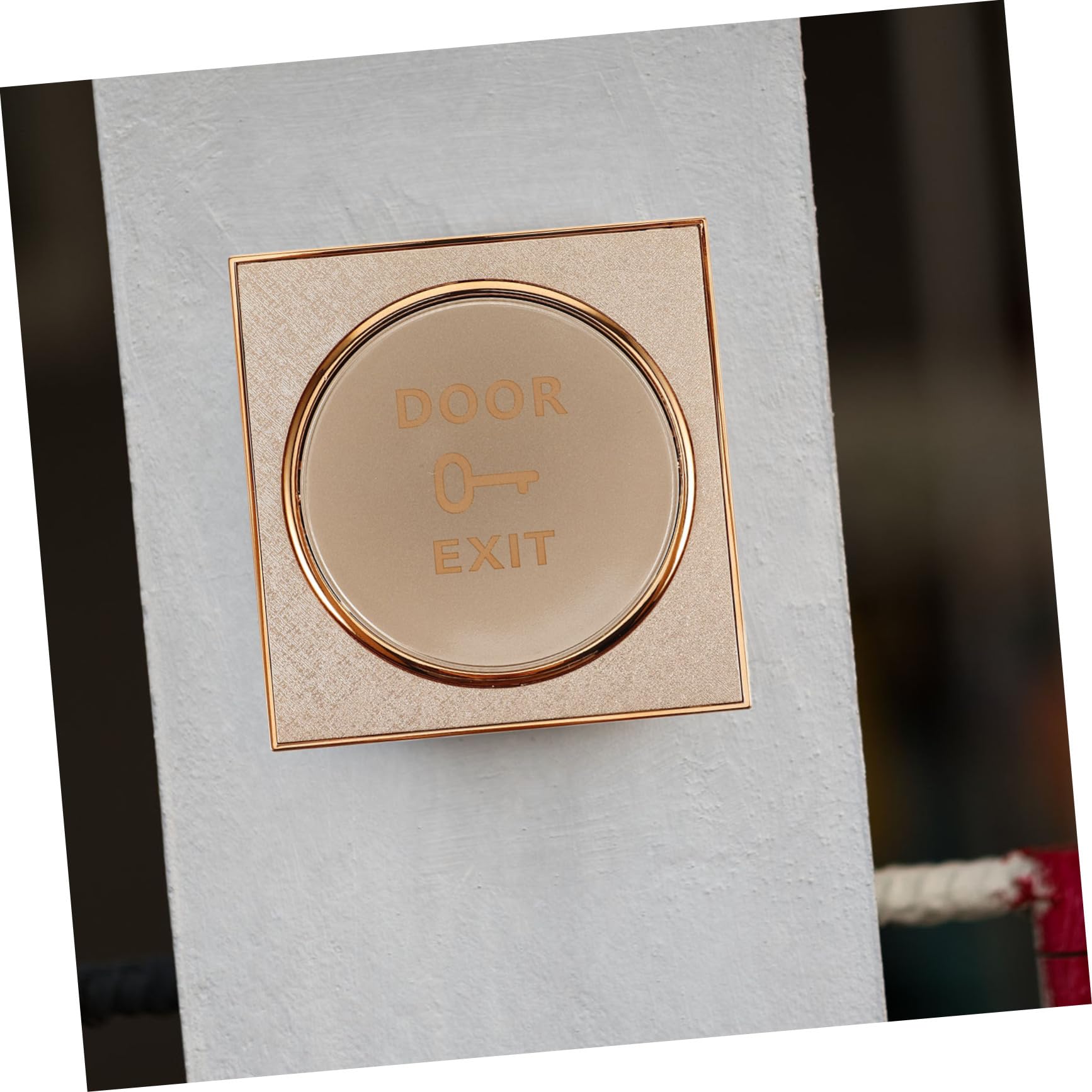 Tofficu 5 Pièces de bouton de contrôle d'accès portes dirigé clé poussoir panneaux muraux couverture de cloche de porte bouton poussoir de sortie de porte Doré