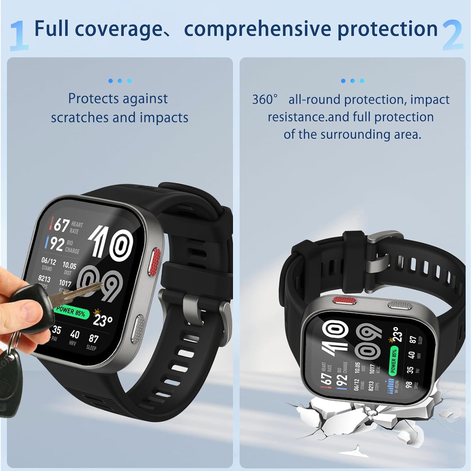 NOUKAJU [4pack] Screen Protector for Amazfit Bip Max, SmartWatch Protector,PMMA Material,Scratch-Resistant,Screen Protector for Amazfit Bip Max(Non-Tempered Glass) image 4