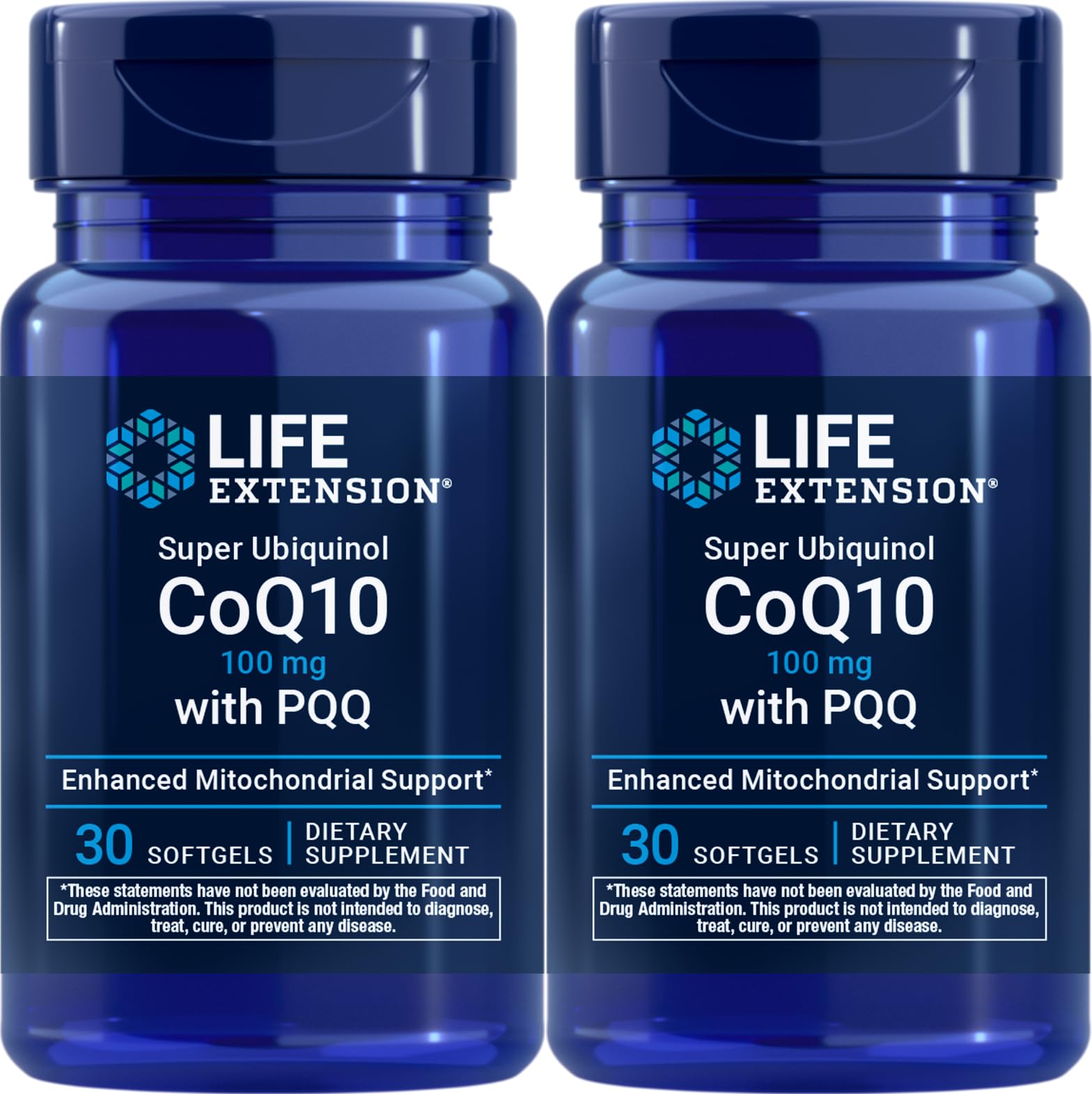 Super Ubiquinol CoQ10 with PQQ, 30 softgels (Pack of 2)