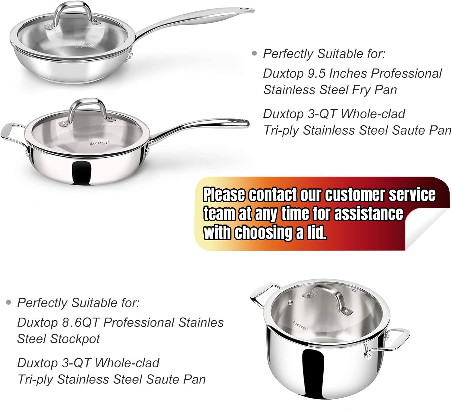 Secura Tapa de vidrio para utensilios de cocina 25.40 cm Claro