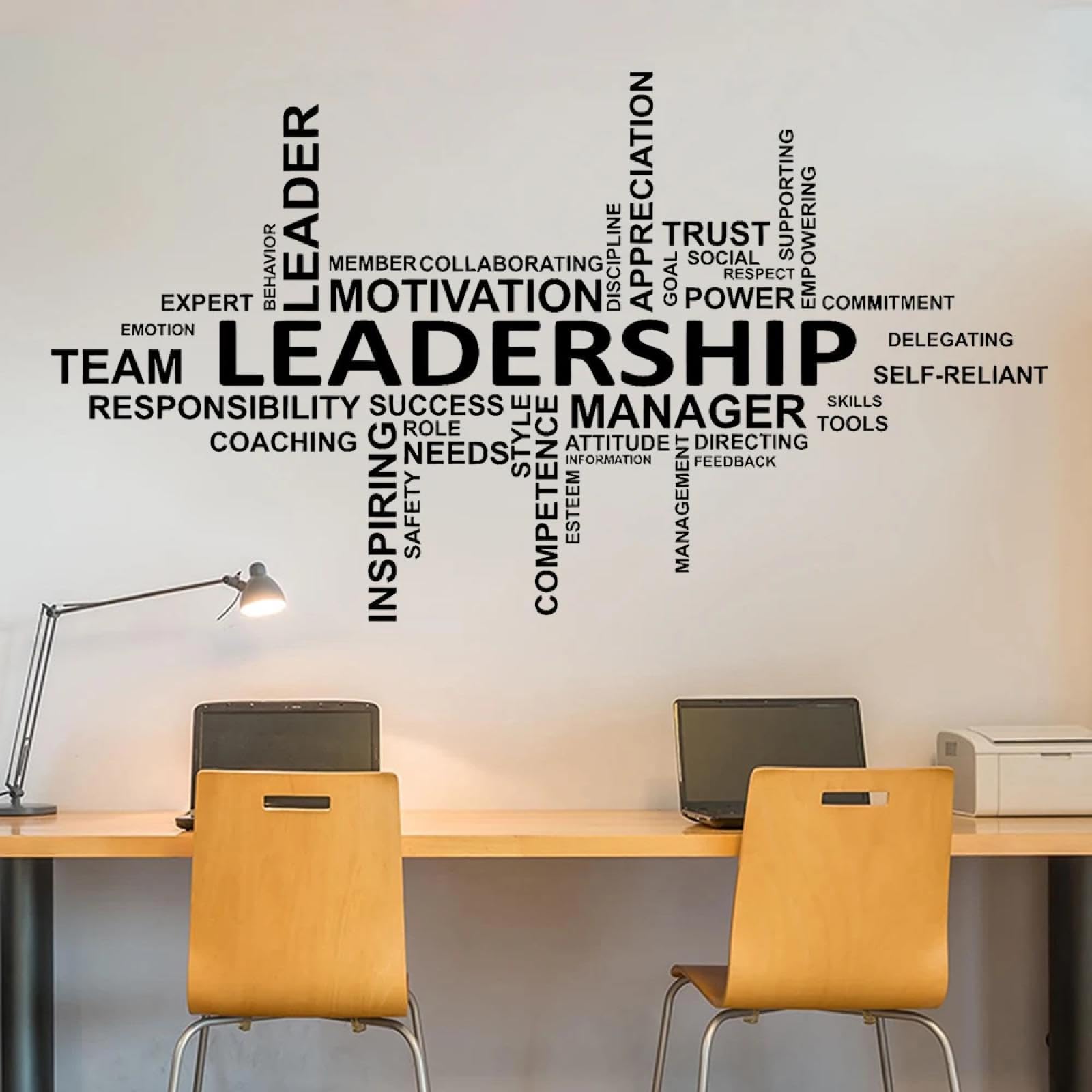 Youousi Black Teamwork Office Wall Stickers, Office Leader Quotes Wall Stickers, Studio Quotes, Motivation Wall Art Stickers