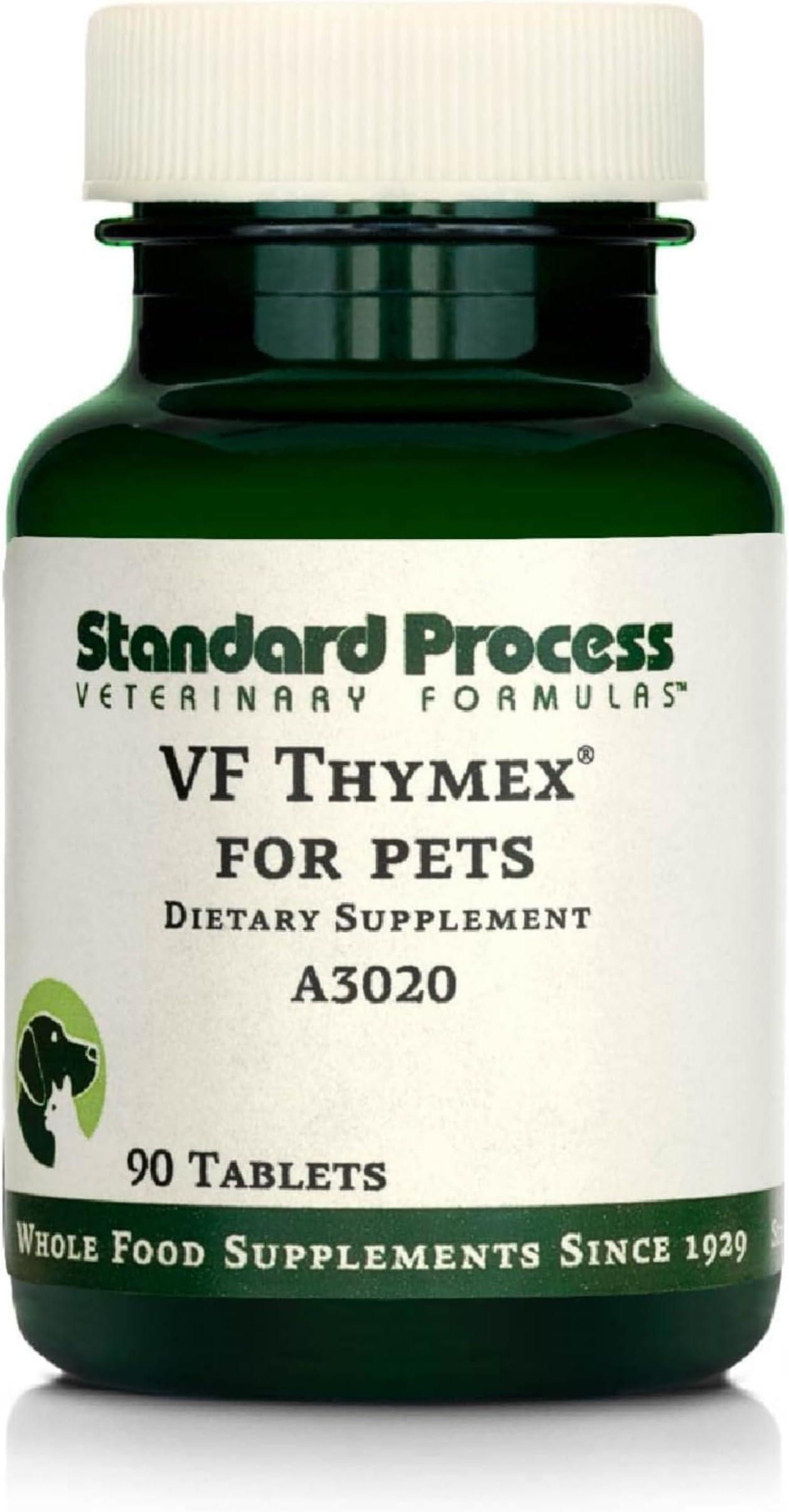 Standard Process Inc.VF Thymex for Pets - Cat & Dog Immune System Support Supplement - Thymus Supplement to Aid Canine & Feline Immune Health - Supplement with Vitamin C - 90 Tablets