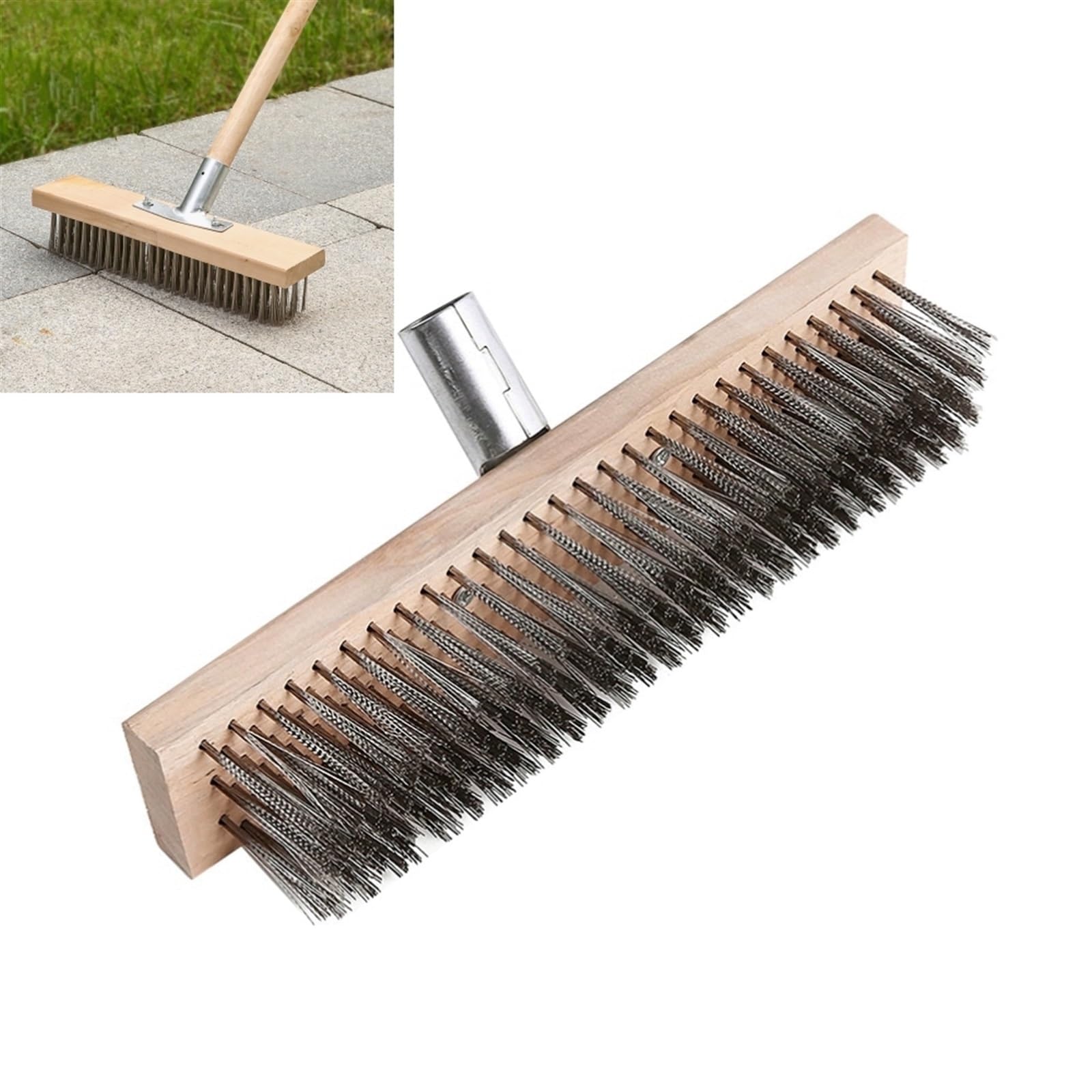 1 pz 20/30/45 cm spazzola metallica for pavimenti for uso domestico, for interni ed esterni, for la pulizia del giardino Scopa Per Esterni(50CMX7CMX4.5CM)
