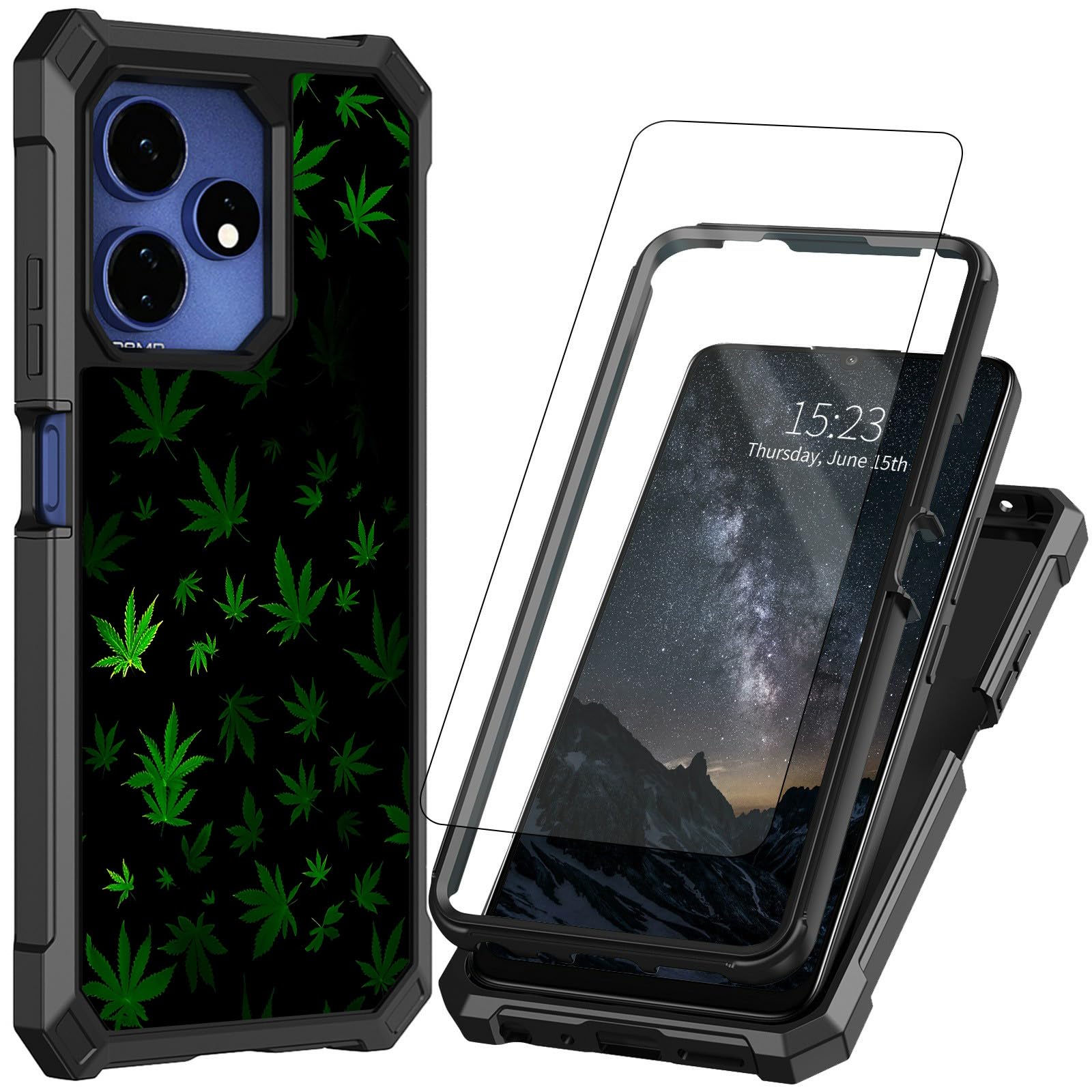 ACWDMKH for Celero 5G Plus 2024 Phone Case (3rd Version) with Screen Protector Dual Layer Structure Protection Shockproof Corner TPU Bumper Cover for