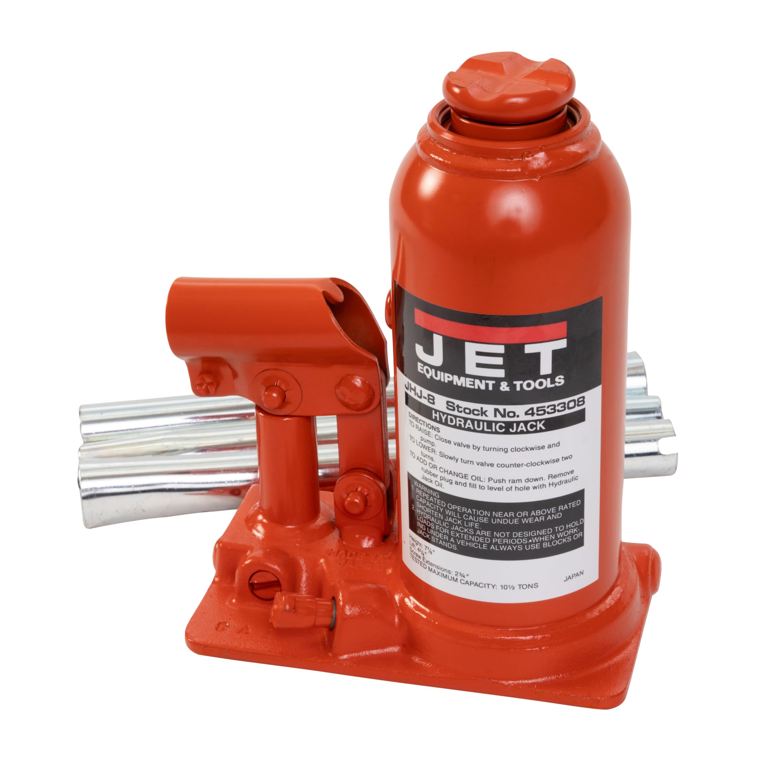 Amazon.com: Jet 8-Ton Hydraulic Bottle Jack w/Handle (JHJ-8
