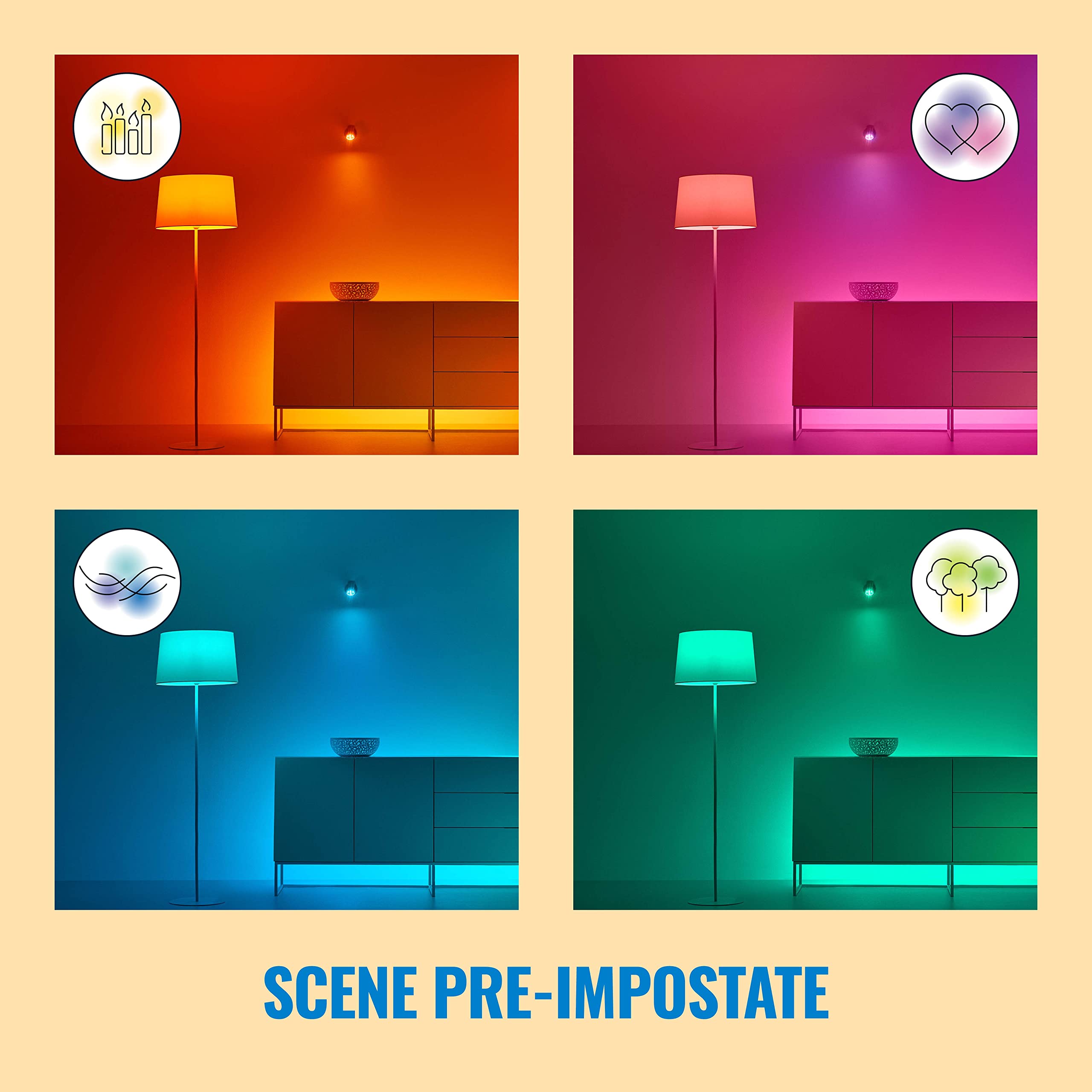 WiZ Lampada da Parete Smart Up and Down, 2 Punti Luce, Luce Bianca e Colorata, 2x5W, Wi-Fi, , Nero, Tecnologia SpaceSense, Controllo Vocale (Alexa, Apple HomeKit, Google Home)
