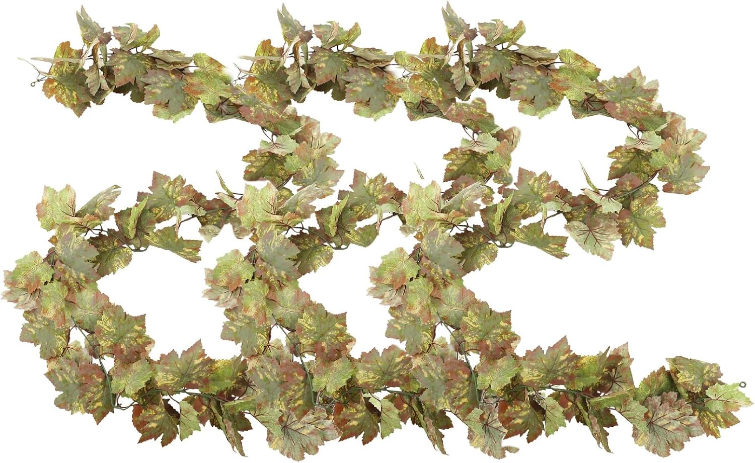 6.56ft 3pcs Artificial Grape Leaf Garland, Autumn Artificial Fake Grapes Vines, Hanging Plant Grape Vines Decor for Home Wedding Party, Garland Decoration, Photo Wall Display